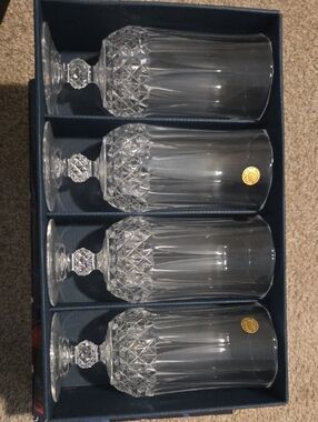 Crystal Goblet Wine Glasses - Clear (Set of 4)